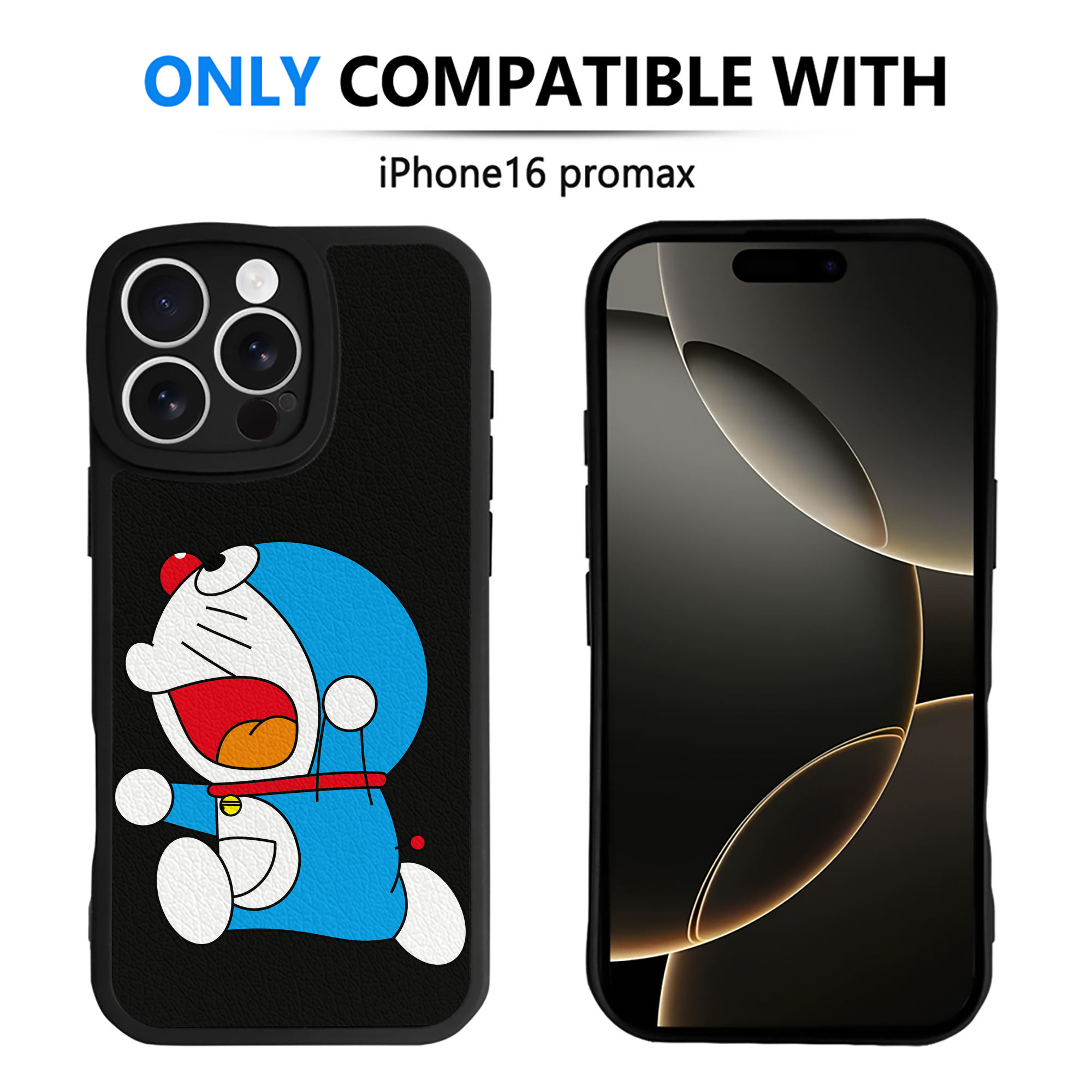 （画像用） ドラえもん Doraemon 【iPhone 16シリーズ対応】シリコンスマホケース（レザー調） 材質：シリコン
